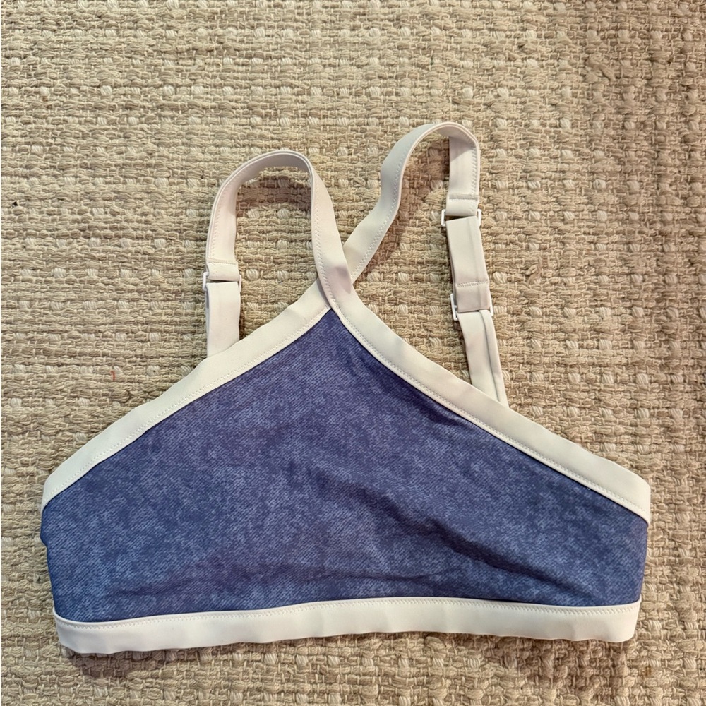Aerie Navy and Cream Active Bra